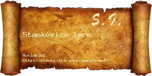 Stankovics Imre névjegykártya