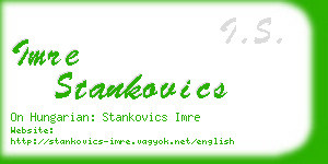 imre stankovics business card